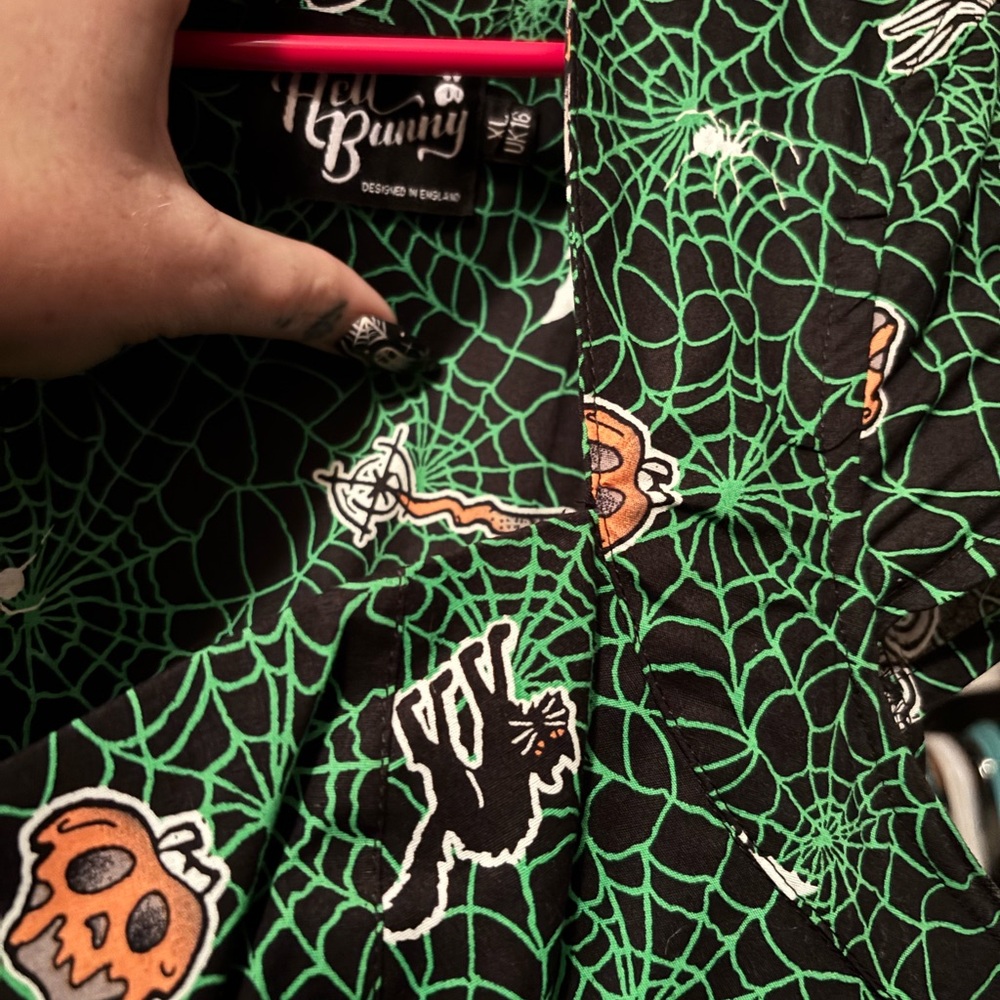 Hell bunny Halloween spider web dress XL - Picture 3 of 3